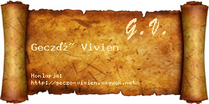 Gecző Vivien névjegykártya